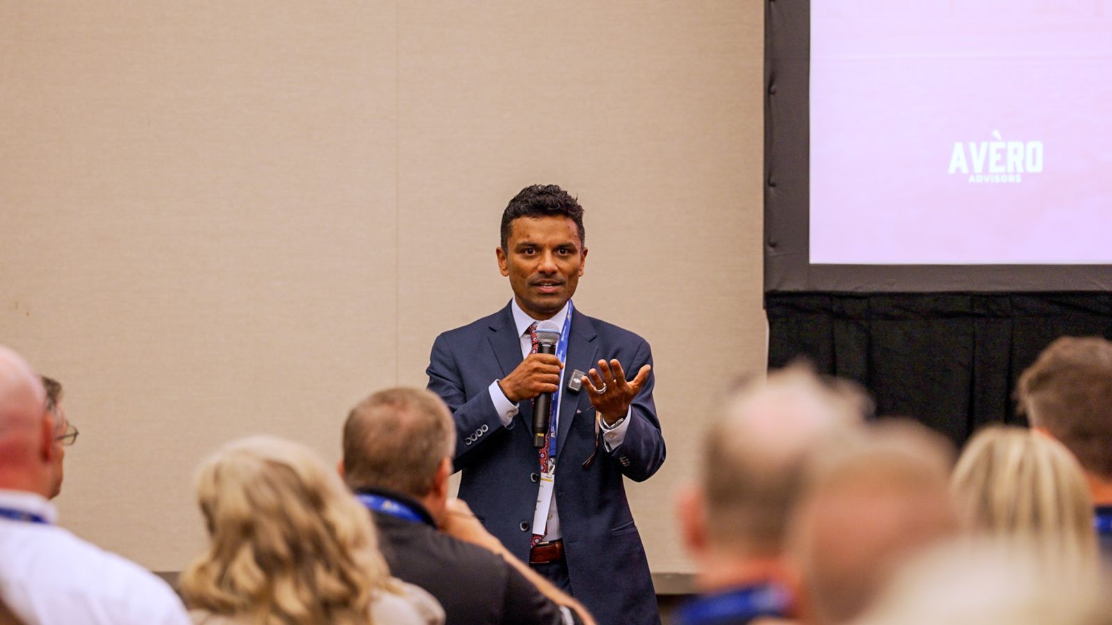 Abhijit Verekar speaking to an audience